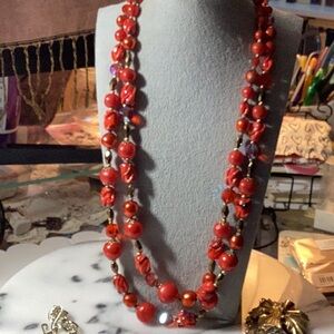 Vendome Red 2-Strand Necklace